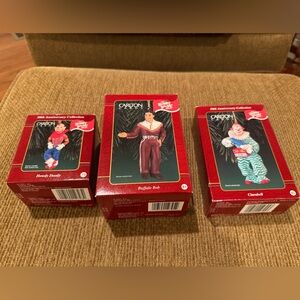 Howdy Doody Buffalo Bob and Clarabell Christmas Ornaments